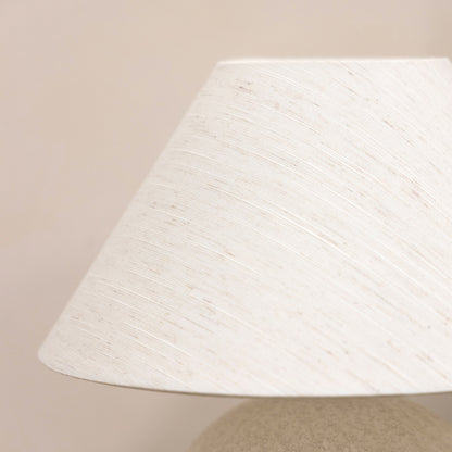 Corsica - Lampe de table avec abat-jour en céramique Stone Coolie