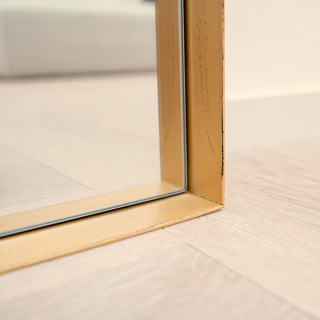 Arcus - Miroir Métallique Extra Large Arqué Pleine Longueur Or 200cm x 90cm