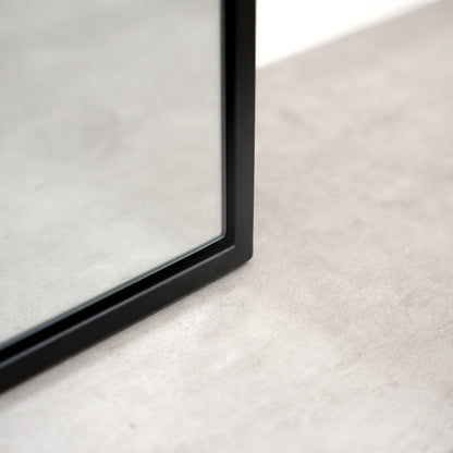 Liberty - Miroir Métallique Arqué Noir Pleine Longueur 180cm x 110cm