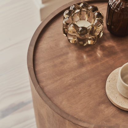 Fairmont - Table d'Appoint Ronde Premium Bois Chaleureux