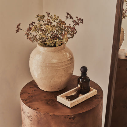 Arbour - Grande Table d'Appoint Ronde Premium en Bois de Noyer Foncé