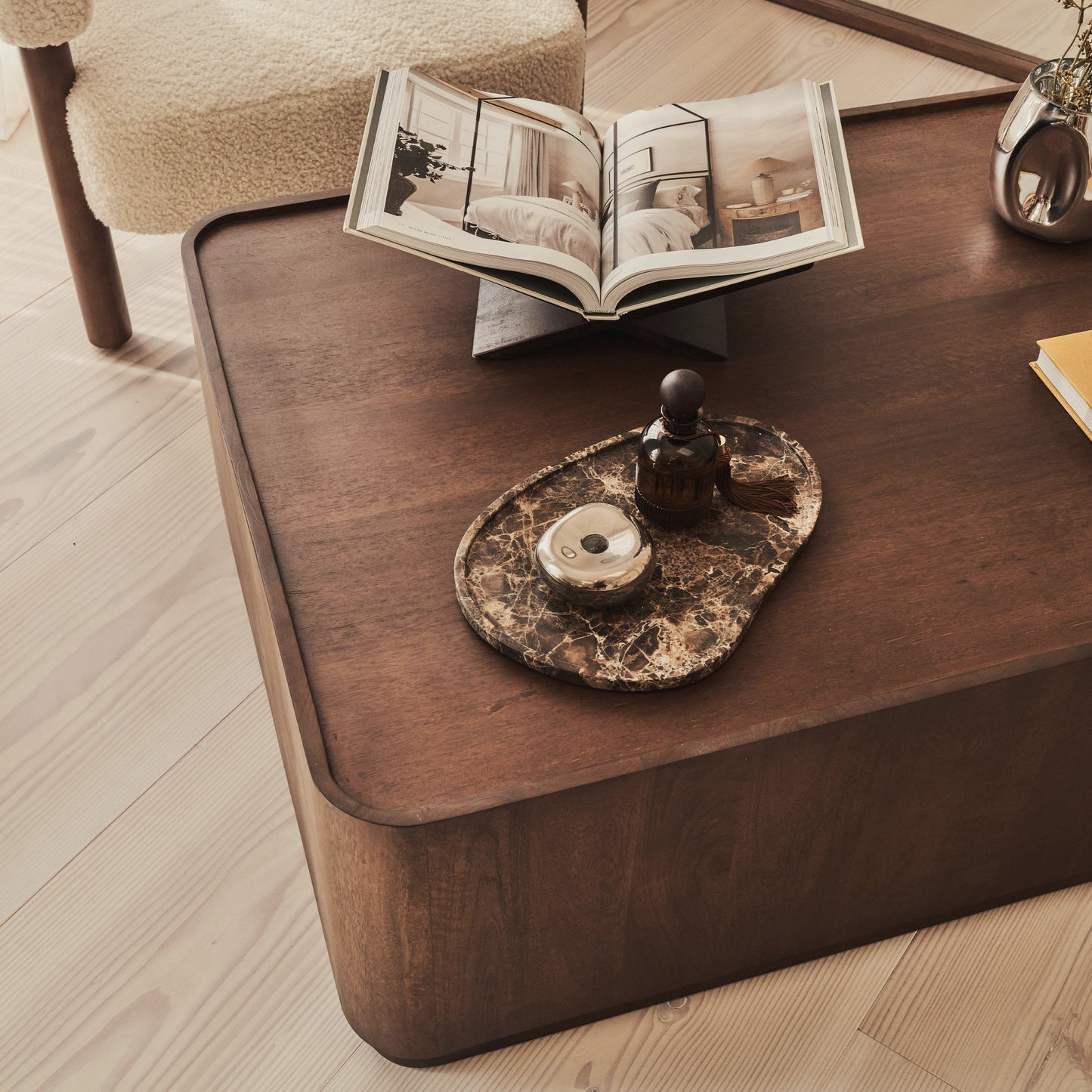 Fairmont - Table Basse Rectangulaire Premium en Bois Foncé