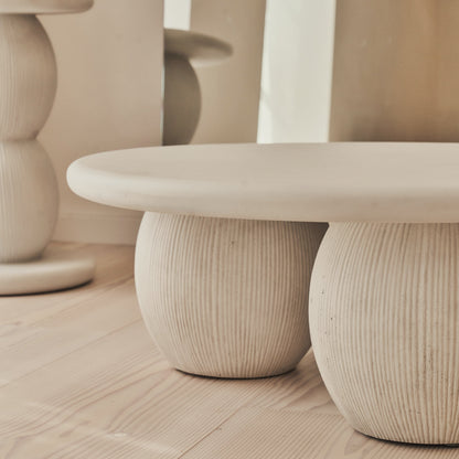 Leonardo - Table Basse Minimaliste Boule en Béton Grande