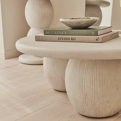 Leonardo - Table Basse Minimaliste Boule en Béton Grande