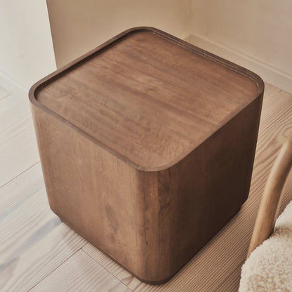 Fairmont - Table d'Appoint Carrée Premium en Bois Chaud