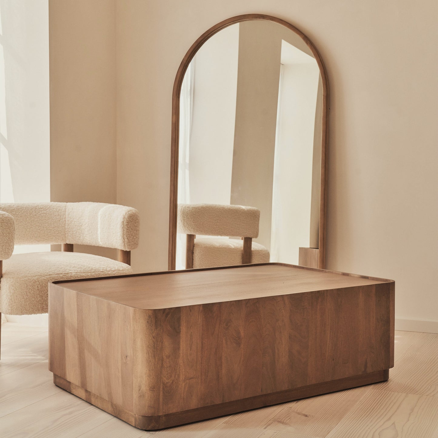 Fairmont - Table basse rectangulaire premium en bois chaud