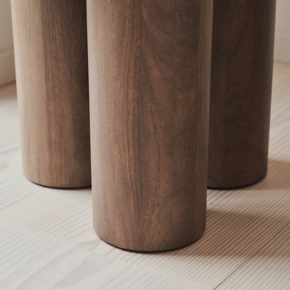 Vermont - Table d'appoint ronde premium en bois chaud