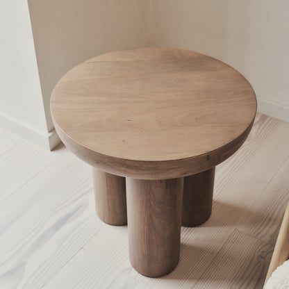 Vermont - Table d'appoint ronde premium en bois chaud