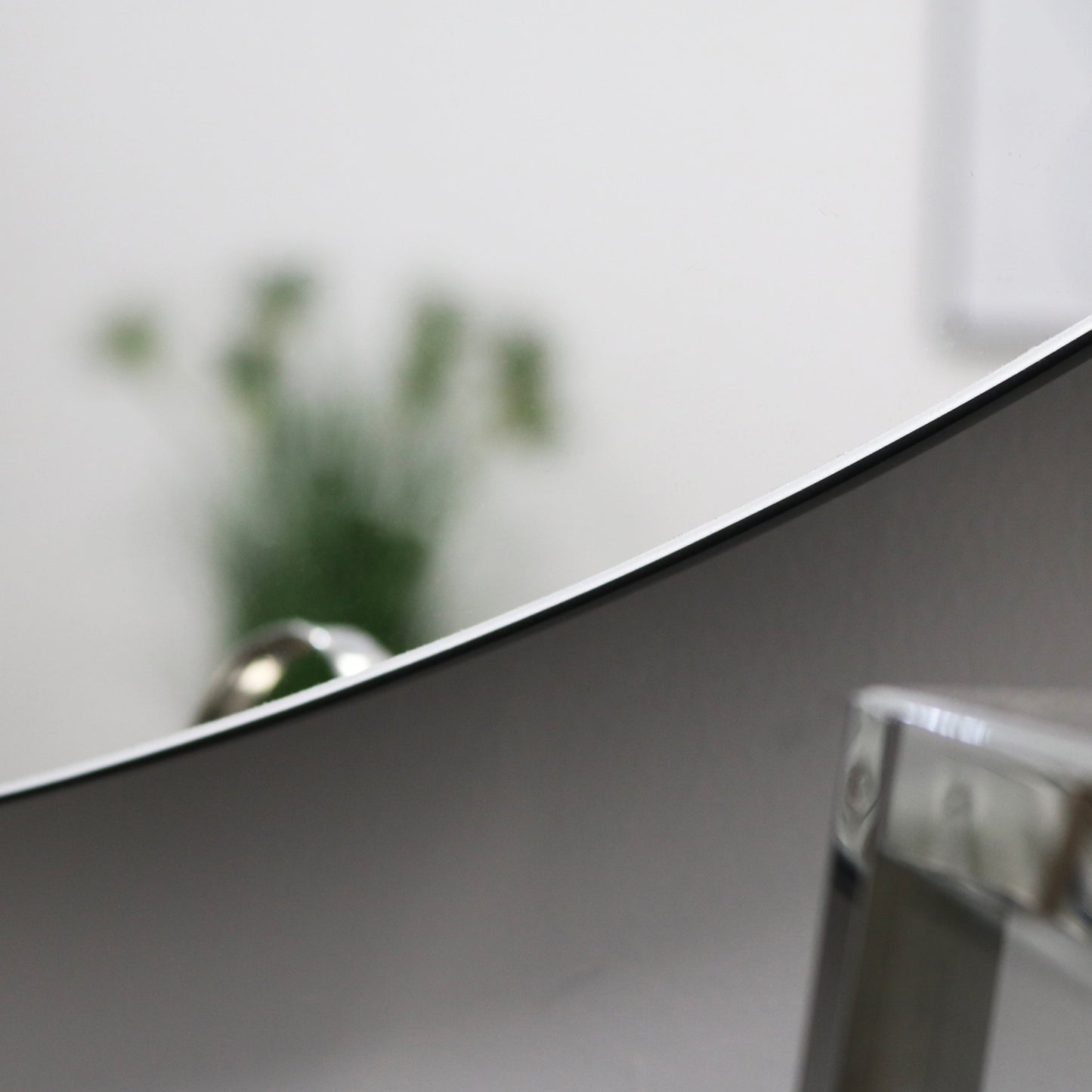 Edge - Grand miroir mural rond sans cadre 90cm x 90cm