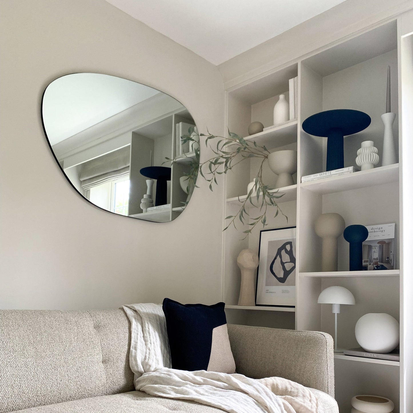 Edge - Grand Miroir d'Étang Sans Cadre Irregular 100cm x 75cm