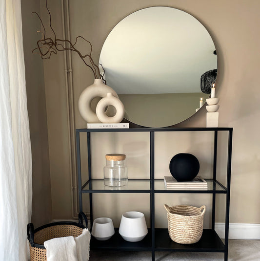 Edge - Grand miroir mural rond sans cadre 90cm x 90cm