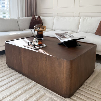 Fairmont - Table Basse Rectangulaire Premium en Bois Foncé