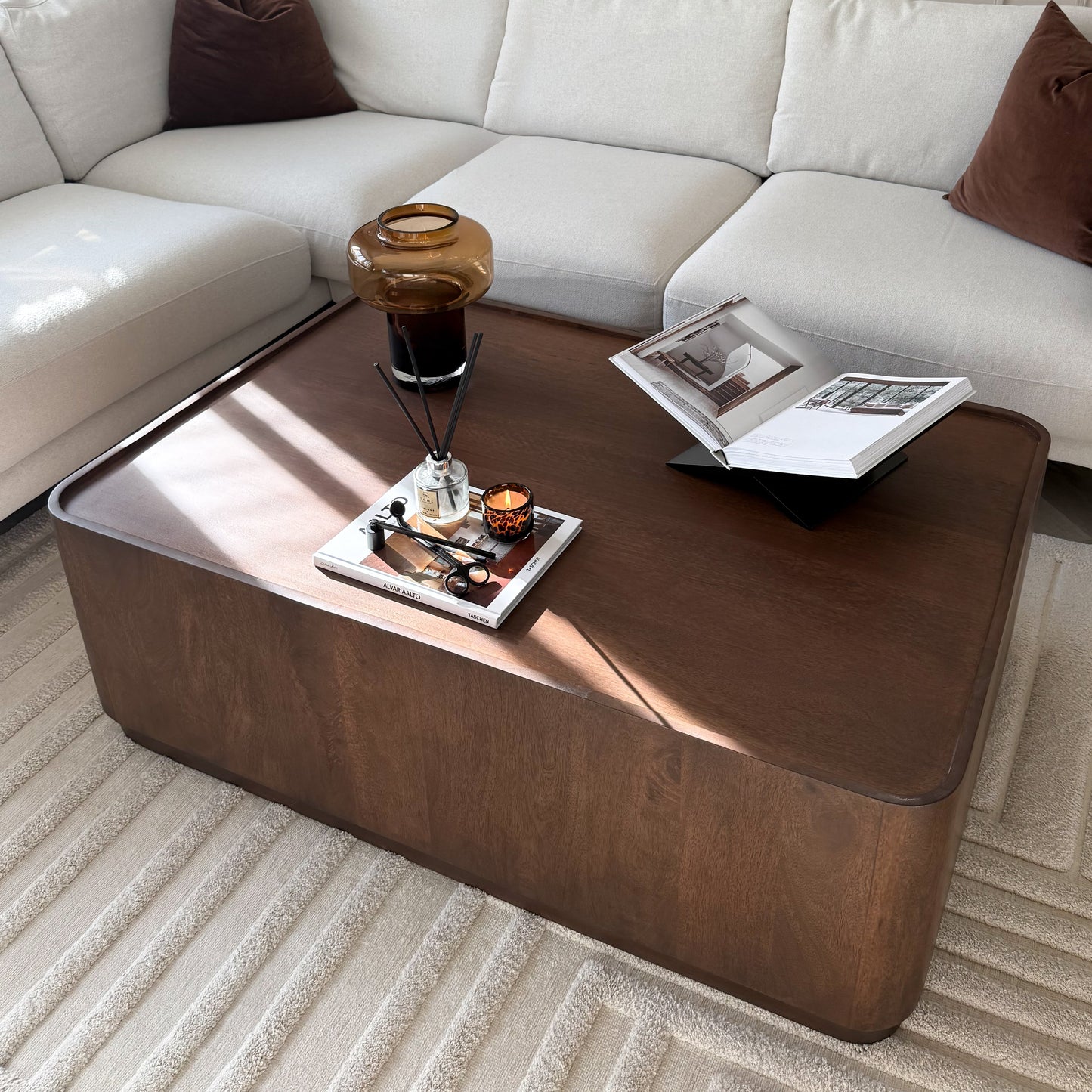 Fairmont - Table Basse Rectangulaire Premium en Bois Foncé