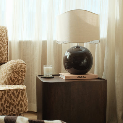 Fairmont - Table d'Appoint Carrée Premium en Bois Foncé