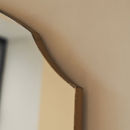Isla - Miroir Métallique Arqué Extra Large Doré Pleine Longueur 190cm x 120cm