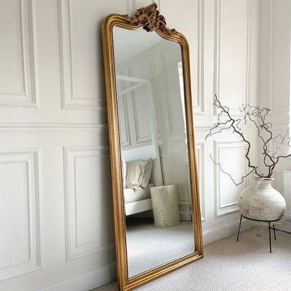 James - Miroir Arqué Doré Pleine Longueur 189cm x 80cm