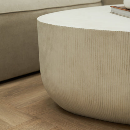 Leonardo - Table basse minimaliste en béton forme irrégulière grande