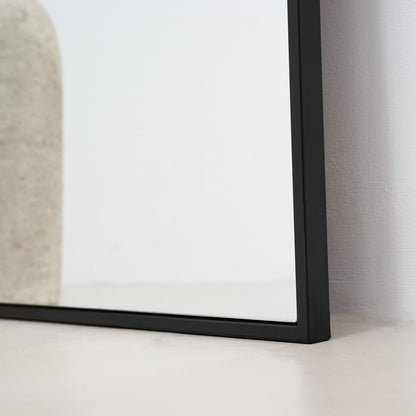 Liberty - Miroir Métallique Noir Arqué Grand Format 160cm x 60cm