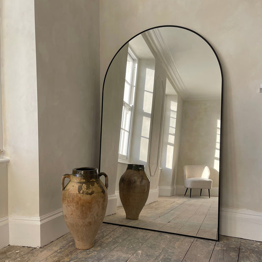 Liberty - Miroir Métallique Arqué Noir Pleine Longueur 180cm x 110cm