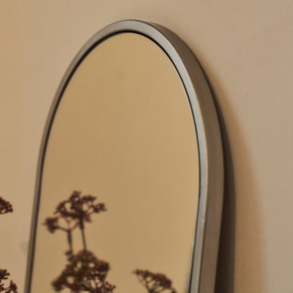 Liberty - Miroir Mural Métallique Arqué Champagne 50cm x 30cm