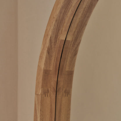 Lilia - Miroir en bois clair arqué pleine longueur 170 cm x 80 cm