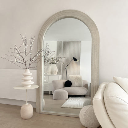 Luciana - Miroir en béton arqué pleine longueur 180cm x 110cm
