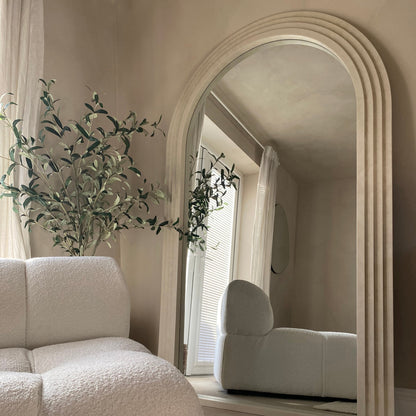 Luciana - Miroir en béton arqué pleine longueur 180cm x 110cm