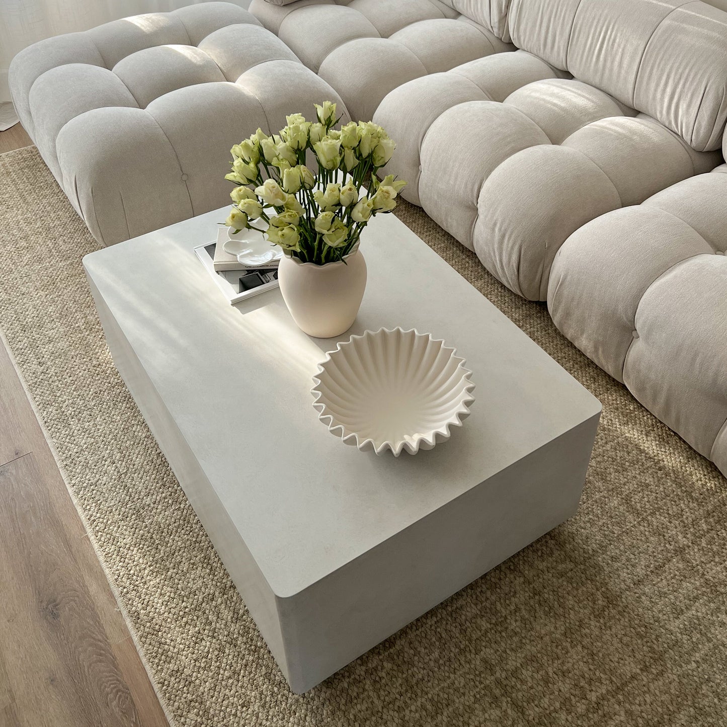 Luciana - Table basse rectangulaire en béton