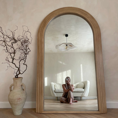 Luciana - Miroir en bois lavé arche pleine longueur 180cm x 110cm