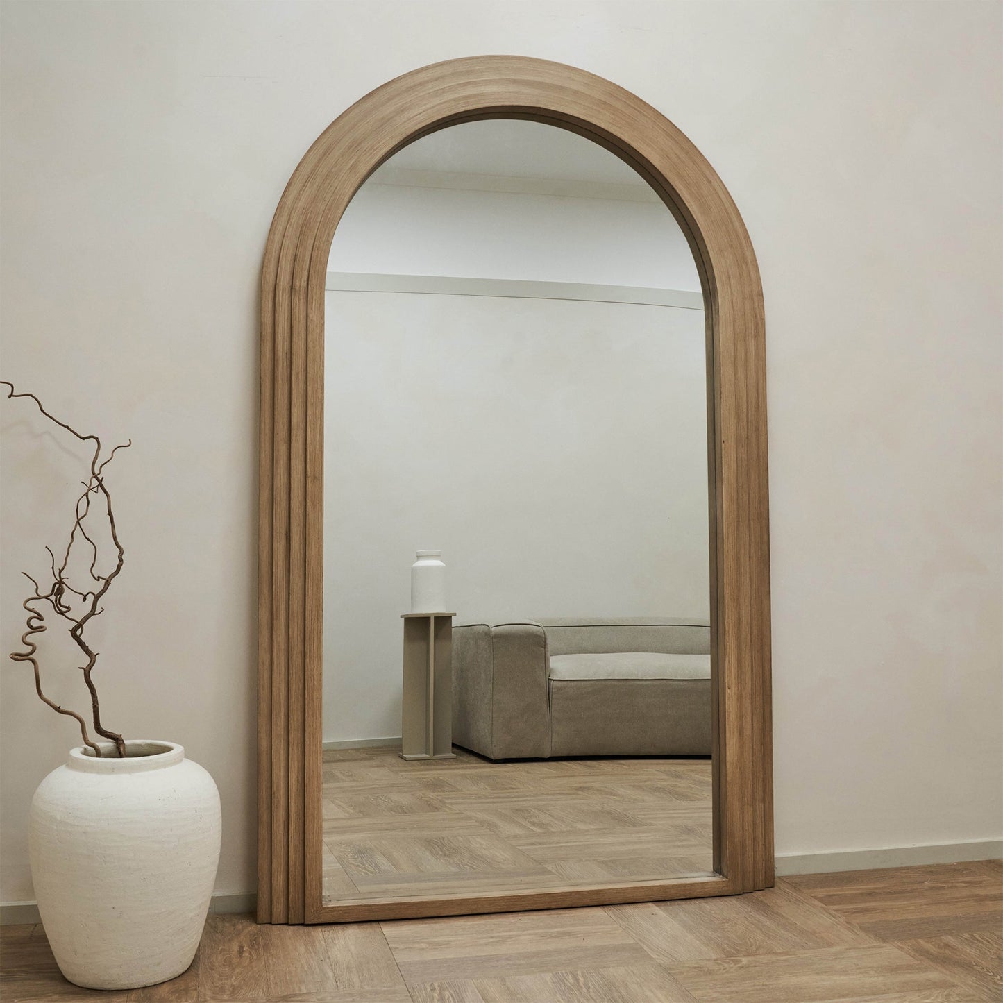 Luciana - Miroir en bois lavé arche pleine longueur 180cm x 110cm