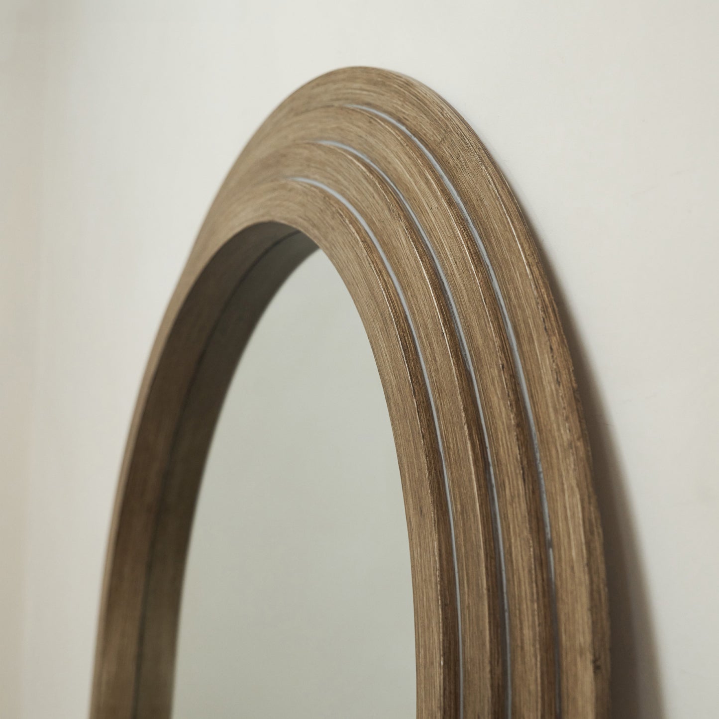 Luciana - Miroir en bois lavé plein pied arqué 180 cm x 80 cm