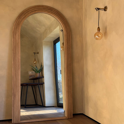 Luciana - Miroir en bois lavé arche pleine longueur 200cm x 100cm