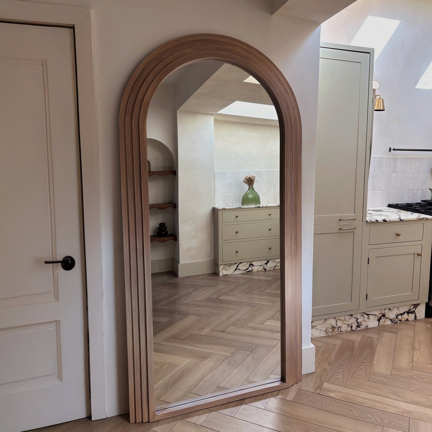 Luciana - Miroir en bois lavé arche pleine longueur 200cm x 100cm