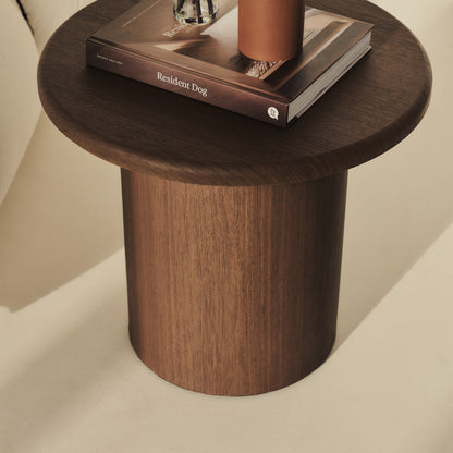 Madison - Table d'appoint ronde en bois foncé