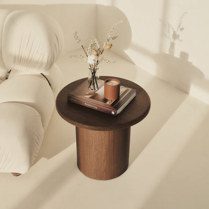 Madison - Table d'appoint ronde en bois foncé