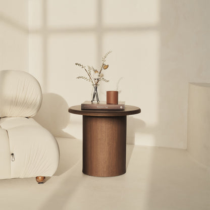 Madison - Table d'appoint ronde en bois foncé