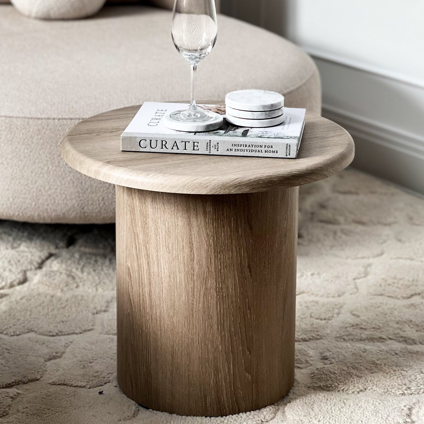Madison - Table d'appoint ronde en bois lavé