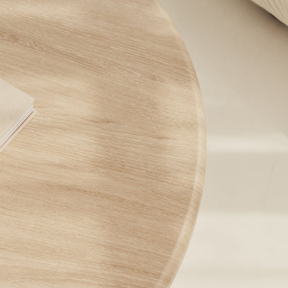 Madison - Grande Table Basse Ronde en Bois Lavé