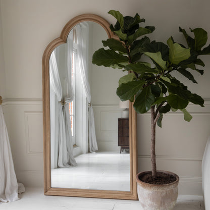 Melilla - Miroir en bois vieilli arche pleine longueur 190cm x 99cm