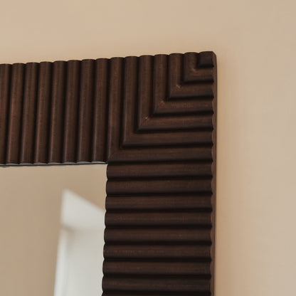 Sloane - Miroir Rectangulaire Premium Extra Large en Bois Foncé 190cm x 100cm