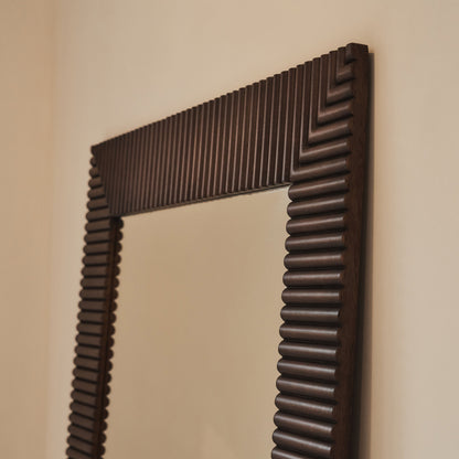 Sloane - Miroir Rectangulaire Premium Extra Large en Bois Foncé 190cm x 100cm
