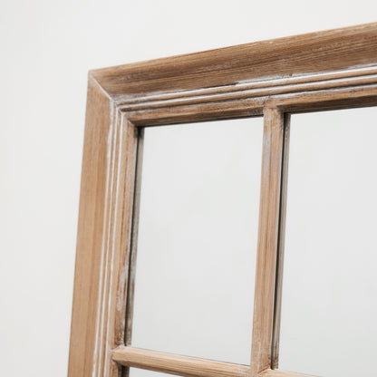 Sasha - Miroir de fenêtre pleine longueur chêne shabby chic 180cm x 100cm