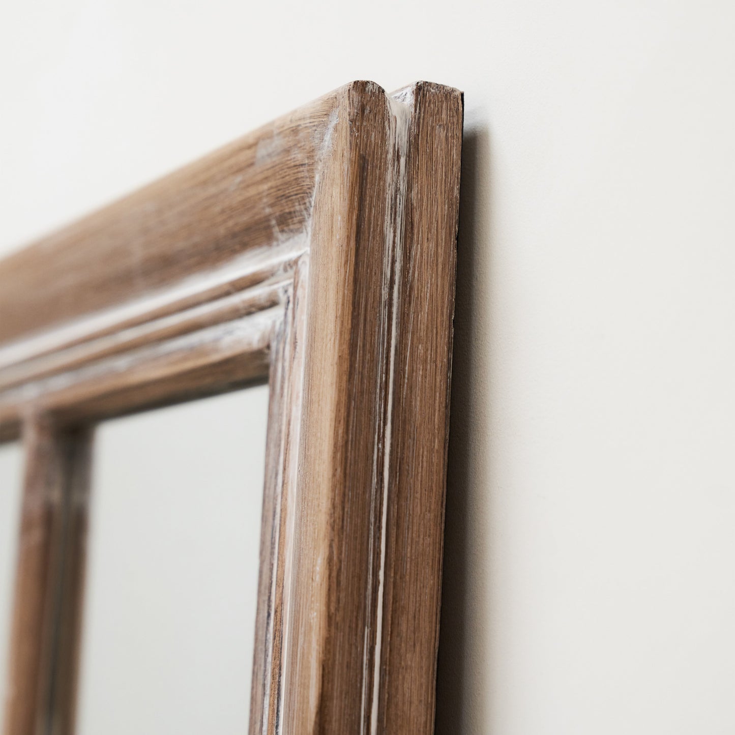 Sasha - Miroir de fenêtre pleine longueur chêne shabby chic 180cm x 100cm