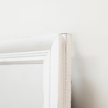 Sasha - Miroir Rectangulaire Fenêtre Shabby Chic Blanc 134cm x 70cm