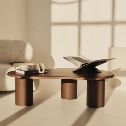 Savanna - Grande table basse en bois foncé irrégulier