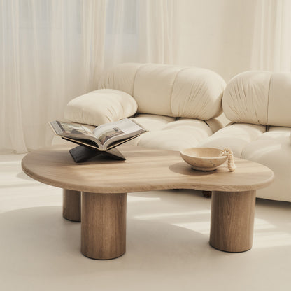 Savanna - Grande table basse en bois irrégulier lavé