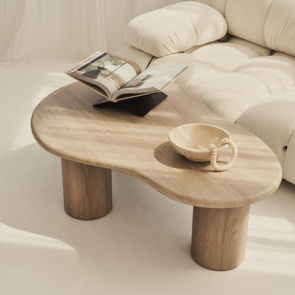 Savanna - Grande table basse en bois irrégulier lavé