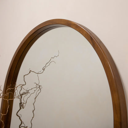 Tamara - Miroir en noyer arqué extra large pleine longueur 190cm x 110cm
