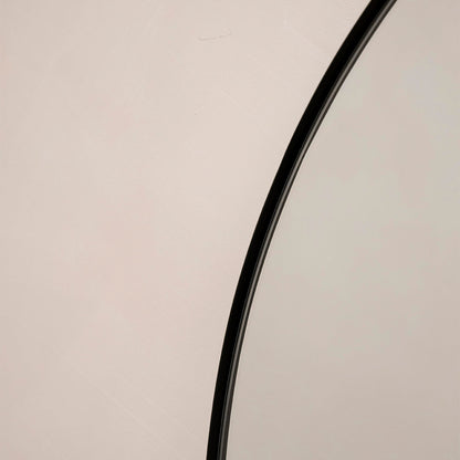 Theo - Miroir Métallique Noir Arqué Grand Pleine Longueur 180cm x 90cm