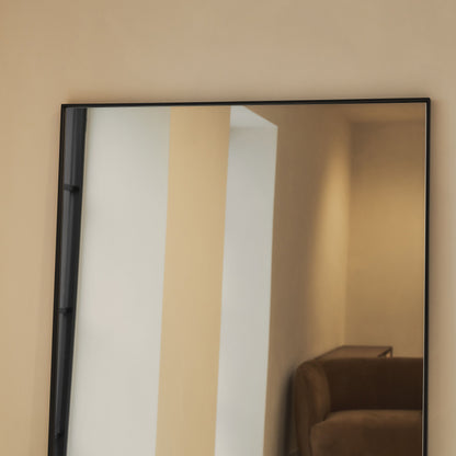 Theo - Miroir Métallique Noir Extra Large Pleine Longueur 180cm x 100cm